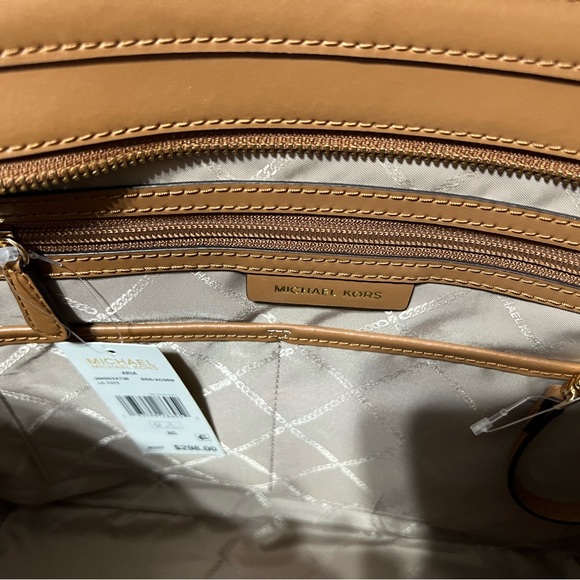 Michael Kors Aria Large Brown Acorn Signature Tote Shoulder Handbag  NWT - Picture 7 of 14